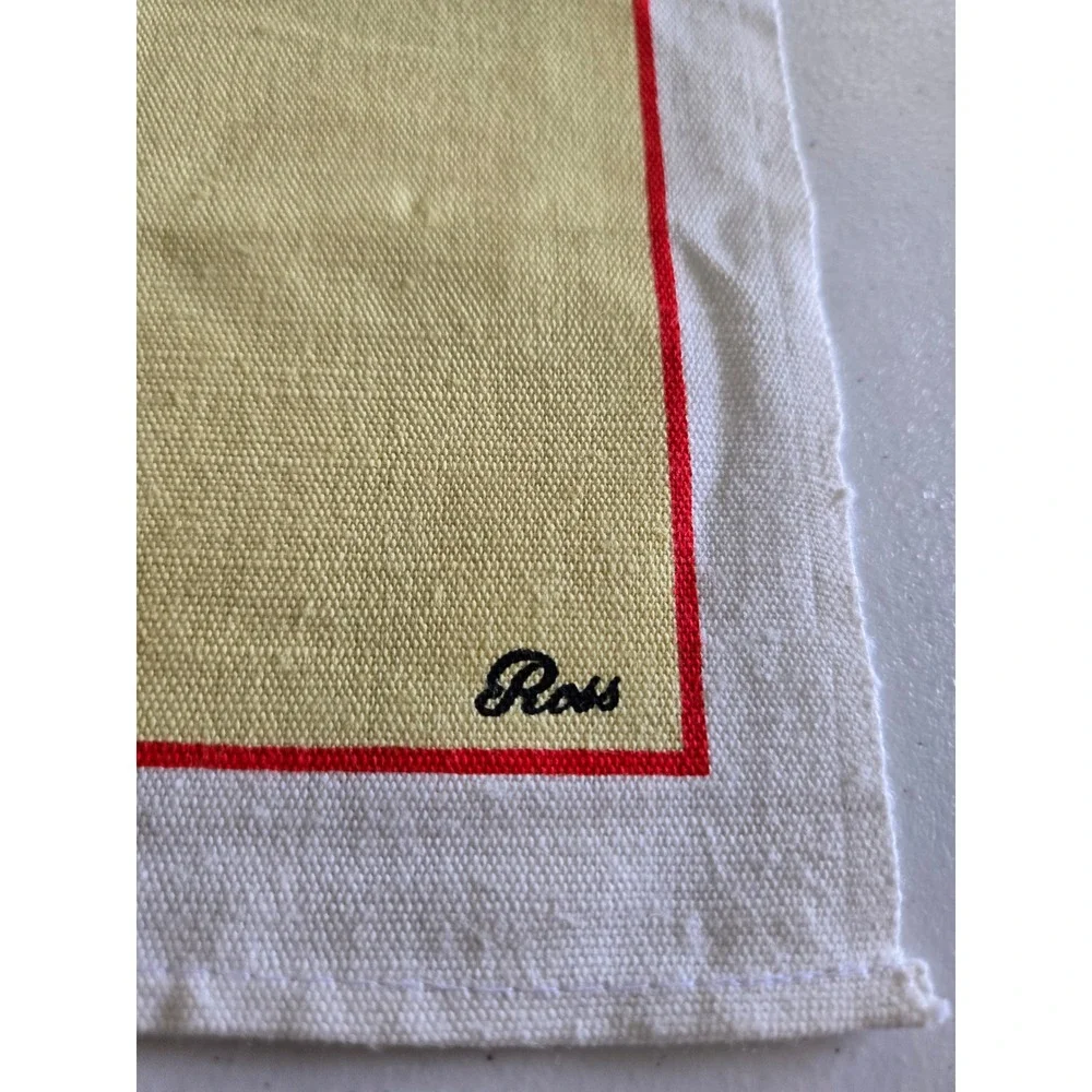 Vintage Ross Australias Eucalypts Tea Towel Linen Cotton Botanical Butterfly